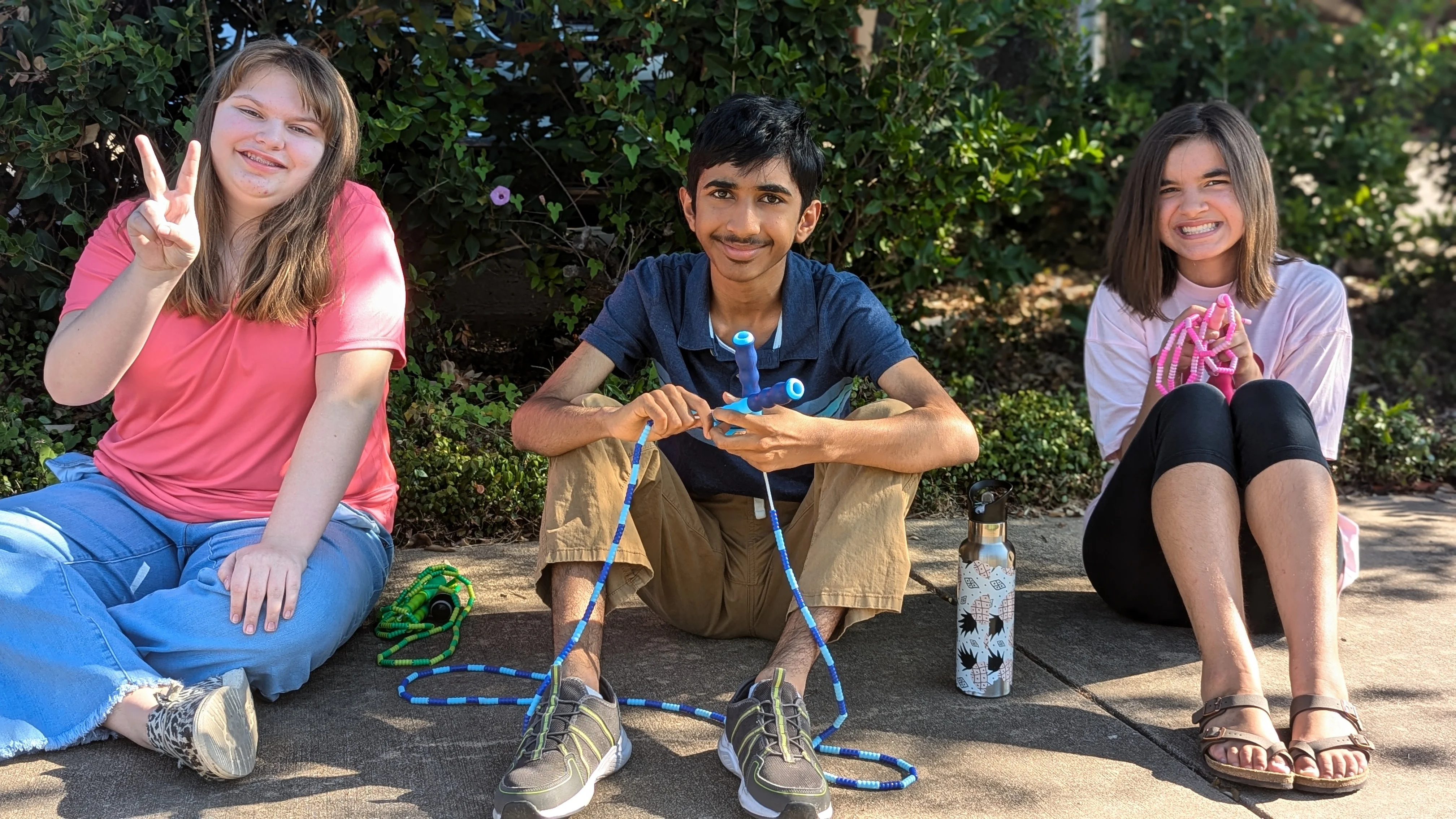 Students engaged in a small-group learning session at The Learning Space