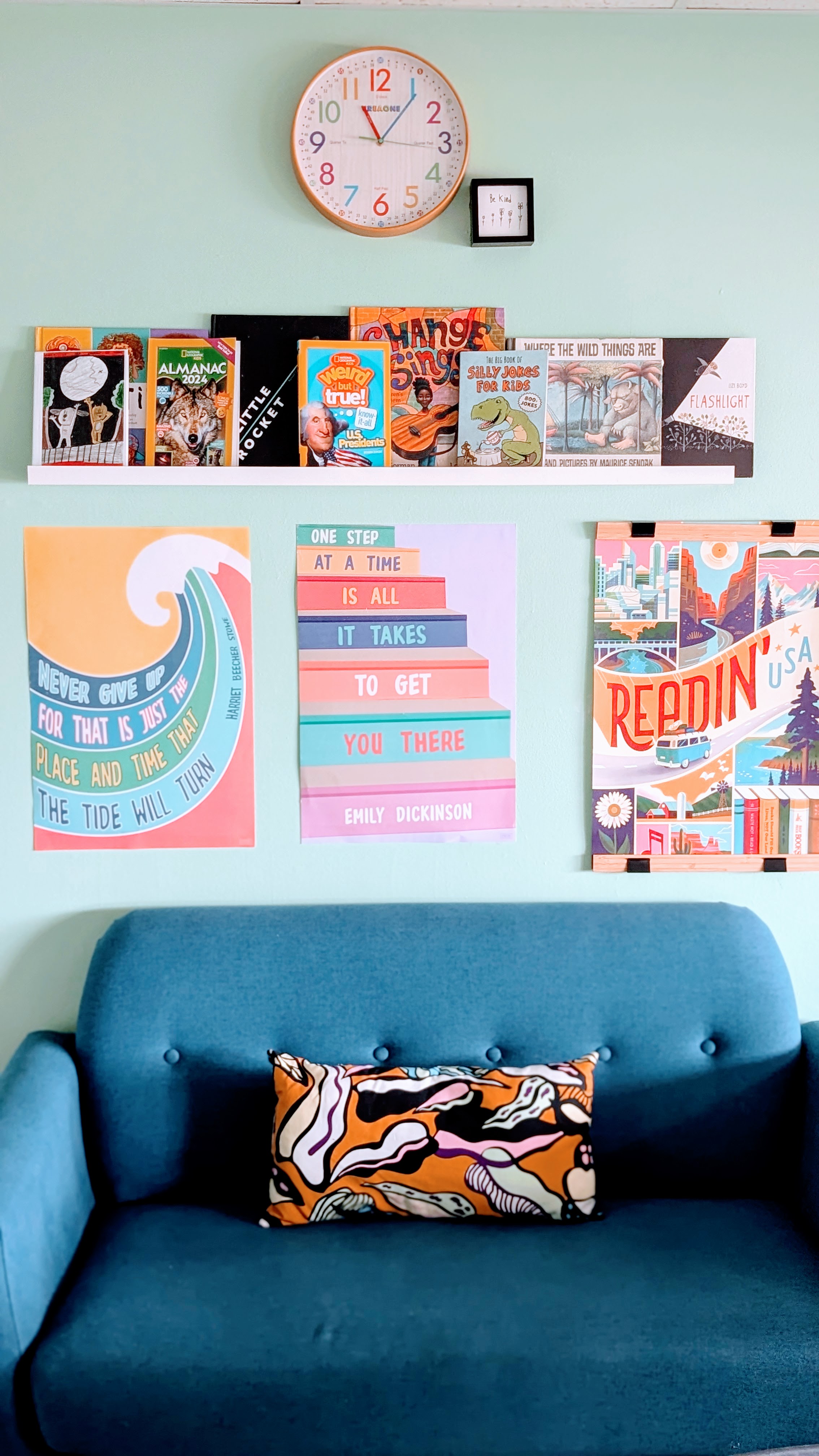 Student smiling at their desk during a class session at The Learning Space